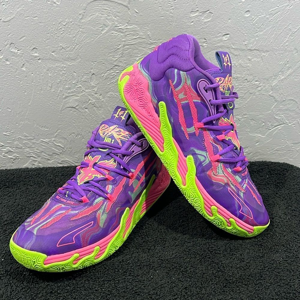 🔥🏀 PUMA x Lamelo Ball MB.03 "Toxic" NBA Basketball Shoes -RARE- Men Sz 10 - EU